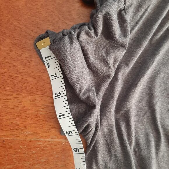 NEW ! ABstudio Women Draped Cardigan Gray Size M - Picture 4 of 6